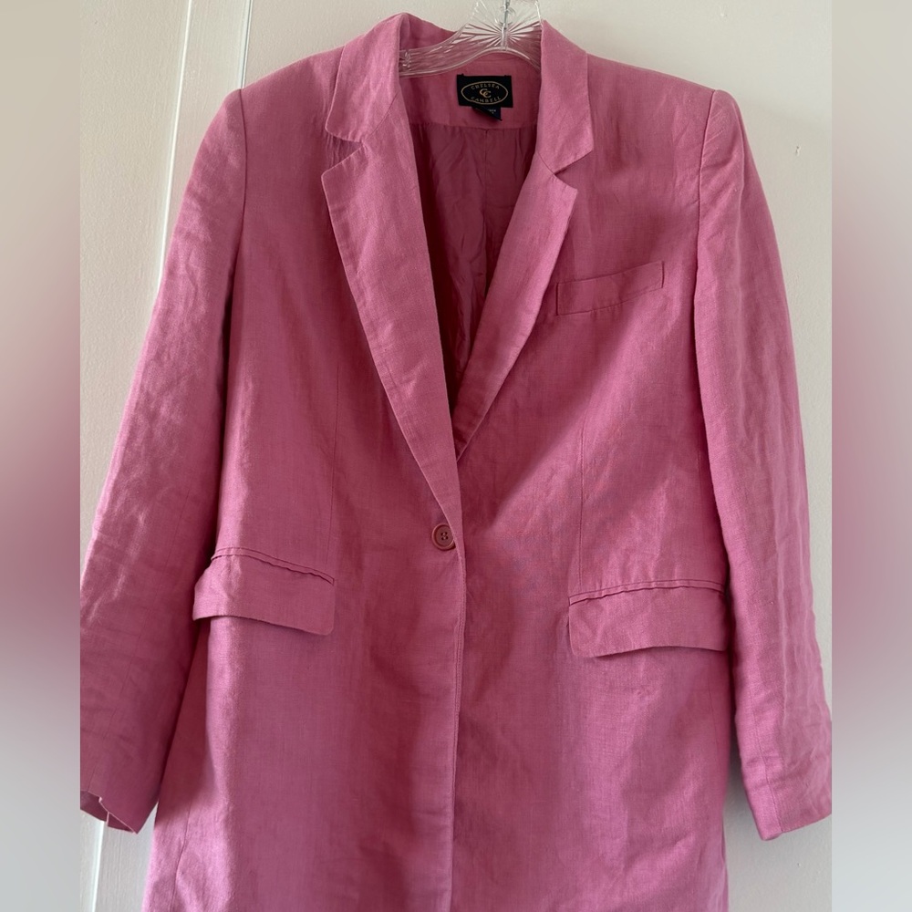Pink blazer Blazer 100% Linen